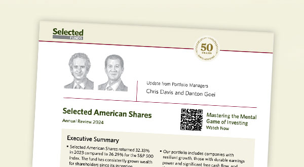 Selected American Shares - Update from the Portfolio Managers